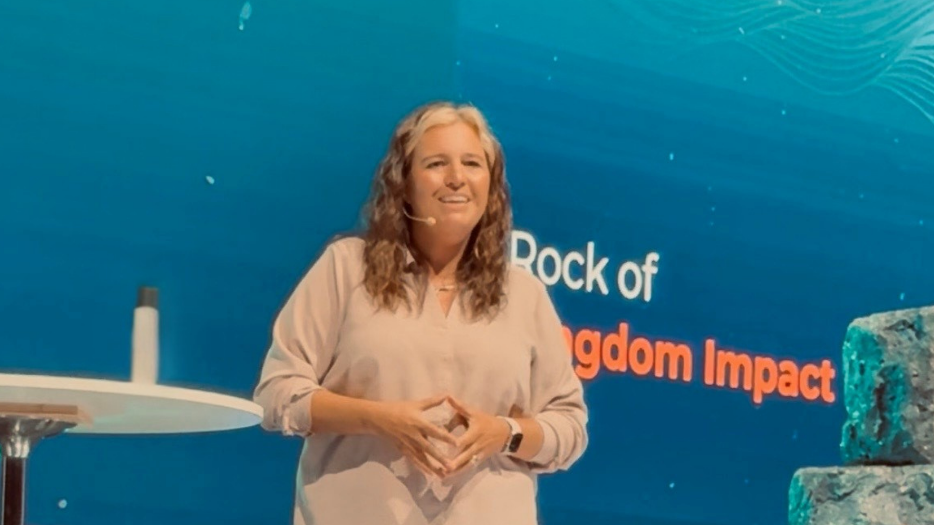 Heather speaking at Kingdom Impact